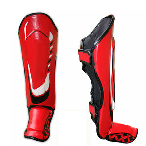 Custom Elastic And Leather Shin Guard For Muay Thai And <b>Kick</b> Boxing Training <b>Kick</b> Boxing Shin Pad In <b>Step</b> Pads Shin Guards - Product Image 1