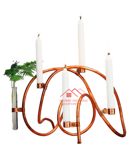 Bougeoirs de décoration intérieure en métal en forme de losange, nouveauté bougeoirs multi-branches en métal pour Pâques - Product Image 6