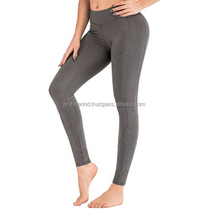 Pantalon de gymnastique taille haute pour femme avec fonction de poussée Legging croisé sans couture pour le yoga et le fitness Motif solide Type de taille moyenne - Product Image 5