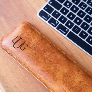 Repose-poignets personnalisé pour clavier, grand tapis de souris, tapis de bureau en cuir, monogramme personnalisé, cadeau d'anniversaire, décoration de bureau, organisateur de bureau - Product Image 1