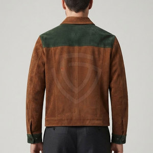 Premium Quality <b>Men</b> <b>Suede</b> Leather <b>Jacket</b> With Tailored Fit Soft Touch Surface Classic Design And Long Lasting Comfort - Product Image 4