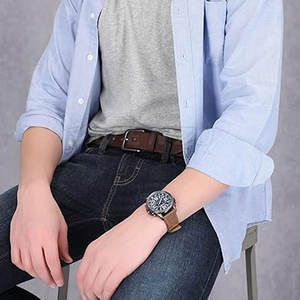 Cinturón de Cuero Casual Resistente con Hebilla de Acero, Diseño Clásico para Uso Diario, Oficina y Viajes - Product Image 5