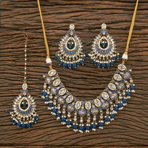 คุณภาพส่งออกที่ทําด้วยมือล่าสุดของชุดสร้อยคอลูกปัดอินโดเวสเทิร์นพร้อมการชุบเมฮันดีสําหรับงานแต่งงาน - Product Image 2