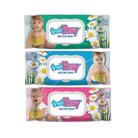 Lingettes pour bébé Freshruny Economy 64 pièces 12*18cm-35gsm Haute qualité Parfum floral Non-tissé Certifié ISO Meilleur prix