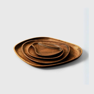 WOODEN TRAY DECOR for <b>Coffee</b> <b>Table</b> Original Oval Board Set <b>Small</b> Eco Friendly Classic Wood Trays Natural Summer Decorative Gift - Product Image 1