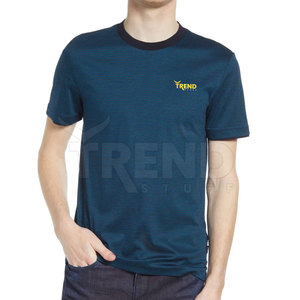 T-shirts d'été légers et respirants pour hommes, séchage rapide, col rond, impression de logo personnalisé, style décontracté uni, coton bambou, manches courtes - Product Image 1