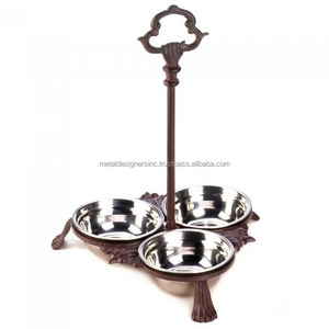 ชามใส่น้ำอาหารสุนัขแบบ2หัวเครื่องให้อาหารสัตว์เลี้ยงทำจากสเตนเลสสตีล3 1L ถึง500มล. สามารถใช้งานได้หลากหลาย - Product Image 1