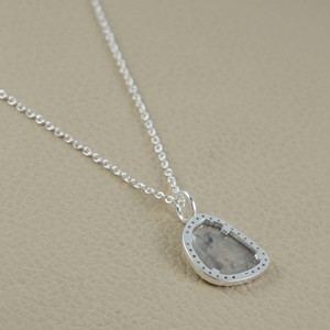 ของแข็ง925เงินกุหลาบตัดเพชรจี้คุณภาพเพชรสร้อยคอออกแบบใหม่ขนาด10X14มิลลิเมตรประมาณ - Product Image 5