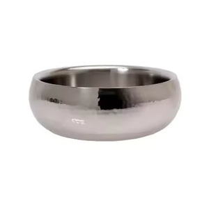 Cuenco redondo de Metal con diseño martillado para servir alimentos para el hogar y el Hotel, cuencos para servir alimentos y aperitivos multiusos - Product Image 4