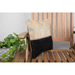 Beige Wool Kantha Patchwork <b>Pillow</b> 14x14 Inch Luxury Vintage Embroidered Fluffy Rustic <b>Throw</b> <b>Pillow</b> for Floor Use - Product Image 2