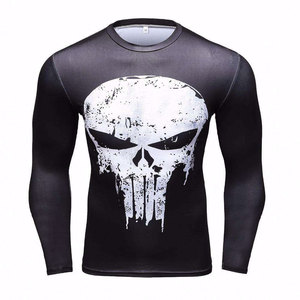 T-shirt de compression en spandex/polyester à absorption rapide pour hommes - Entraînement de haute intensité Respirant Logo personnalisé Toutes les tailles disponibles - Product Image 5