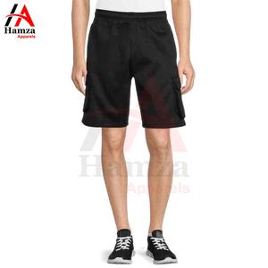 Custom Logo Solid Eco-Friendly <b>Mens</b> Street Wear Casual <b>Long</b> Drawstring Cotton Fleece <b>Shorts</b> by Hamza Apparels - Product Image 3
