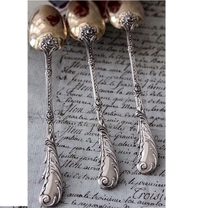 Ensemble de couverts en argent doré de qualité supérieure avec poignées texturées Ensemble de cuillères et fourchettes en acier inoxydable pour les repas et l'hôtel - Product Image 3