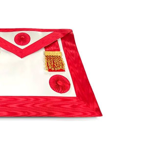 Tablier de maître maçon du Rite écossais de luxe fait à la main avec des glands, broderie personnalisée, aimant ASSR attaché, LED 3D clignotante - Product Image 3