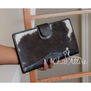 Cartera de cuero de vaca de gran tamaño para mujer, monedero de cuero auténtico, tarjetero, monedero occidental al por mayor - Product Image 1