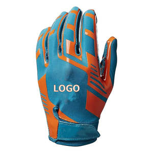 Gants de football américain de haute qualité personnalisables en gros avec design antidérapant sur la paume, logo et options de couleur personnalisés - Product Image 2