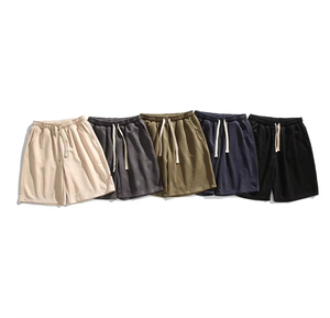 Shorts de sport décontractés pour hommes de haute qualité 2026 avec logo brodé personnalisé, vente en gros, nouveaux shorts de sport tendance en daim - Product Image 2