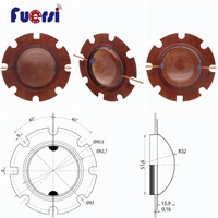 Bobine vocale à diaphragme phénolique de diamètre intérieur de 80 watts 51.6mm pour sirène de voiture klaxon de diffusion haut-parleur pièces d'unité de pilote