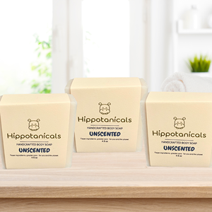 Savon hydratant pour le corps Hippotanicals, non parfumé, végan, fait à la main, procédé à froid, naturel, écologique, compostable, 12 ingrédients - Product Image 2