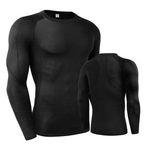Vêtements de sport pour hommes en gros personnalisés, t-shirt de compression à manches longues, t-shirt de sport pour l'entraînement au printemps et en hiver - Product Image 6