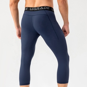 Top Quality Hot Selling <b>Men</b> Fitness Clothing <b>Men's</b> Gym Workout plain legging with elastic waist comfortable <b>Stretchy</b> leggings - Product Image 6