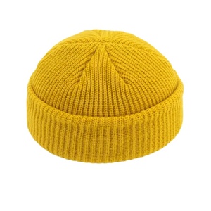<b>Top</b> notch Multi-color Plain Dye Knitted Beanie Custom Woven Winter Beanie <b>Hat</b> Blank Short Cuff <b>Mini</b> Unisex Fisherman Beanie <b>Hat</b> - Product Image 3