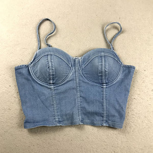 Modern Design Sexy Underwire Jeans <b>Bra</b> Breathable Solid Pattern 100% Cotton High Quality Casual Look - Product Image 1