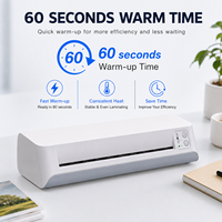 Machine à plastifier thermique rapide 430 mm/min, plastifieuse de bureau A4 pour pochettes thermiques, idéale pour l'école