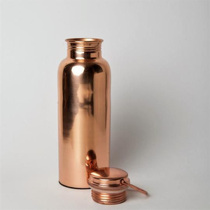 High Quality Clear Polished Water <b>Drinking</b> High <b>Copper</b> Water <b>Bottle</b> Indian Handmade Pure <b>Copper</b> Plain <b>Bottle</b> for Kitchenware - Product Image 5