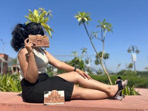 กระเป๋าคลัทช์หนังวัวขนสัตว์กระเป๋าใส่โทรศัพท์มือมีสไตล์กระเป๋าสตางค์หนังสไตล์ตะวันตกอเนกประสงค์ - Product Image 2