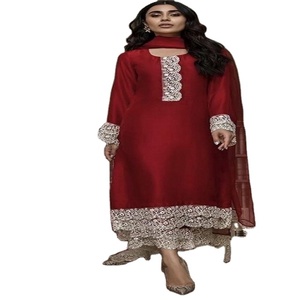 Salwar Kameez Pakistaní Personalizado, Ropa de India y Pakistán, Modelo Kanya Libas 1001, Shalwar Kameez de Lino para Mujer - Product Image 1