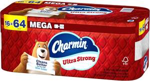 Papel higiénico Charmin Ultra Strong Mega Rolls, 4" x 3-15/16", blanco, 220 hojas por rollo, paquete de 16 Mega Rolls - Product Image 4