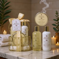 GLOSS ! Coffret Cadeau Parfum Spa Multicolore Luxe Premium Vanille et Tilleul 60ml Gommage Exfoliant 160ml Gel Douche Corps