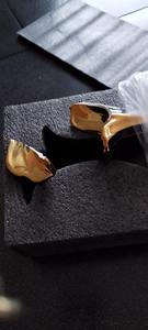 Jarrón artístico de Metal negro y dorado, aspecto de diseñador perfecto para decoración del hogar, mesa, bodas, exhibición de Hotel o propósito de regalo - Product Image 6