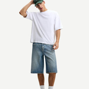 Bermuda en denim coupe ample personnalisé pour hommes, vêtements d'été décontractés, confortables, à la mode, design intemporel, léger, tout usage - Product Image 1
