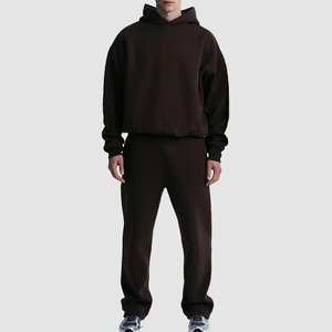 Haute qualité 100% coton unisexe survêtements HeavyWeight 450 Gsm Boxy Style survêtements avec pantalon de survêtement court ensemble d'hiver pour hommes - Product Image 5