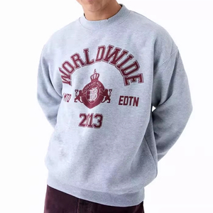 เสื้อสเวตเชิ้ตปักลายกรดสำหรับผู้ชายไซส์ใหญ่พิเศษเสื้อสเวตเชิ้ตซักและเสื้อมีฮู้ดออกแบบได้ตามที่ต้องการ - Product Image 1