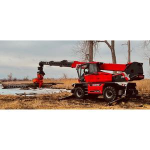 Nouveaux télescopiques rotatifs Manitou MRT 2660 pour travaux forestiers avec déchiqueteuse à bois CS750 en stock et à vendre - Product Image 5