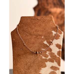 Collar Estilo Bohemio Navajo de Cobre Hecho a Máquina con Perlas y Cadenas de Aleación Vintage para Regalo Islámico con Diamantes y Patrón Animal - Product Image 1