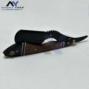 Rasoir de coiffeur avec sac en cuir PU lame unique bord droit pour moustache barbe façonnage et rasage manuel conception de sécurité pour hommes - Product Image 4