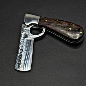 Couteau de chasse de haute qualité pour l'extérieur, en acier inoxydable carbone D2, couteaux tactiques de survie pour la chasse, manche en bois noir avec étui - Product Image 2