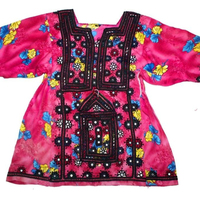 Antique Afghani Banjara Robe Vintage Bohème Unique Brodé À La Main Robe Écologique avec Paillettes Perles Boutons
