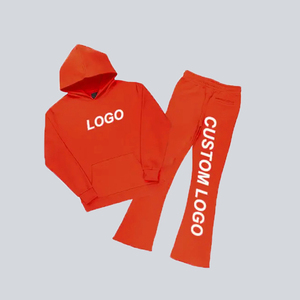 ชุดวอร์มผ้าฝ้ายมีฮู้ดสำหรับผู้ชายกางเกงวิ่งปรับแต่งได้ไซส์ใหญ่พิเศษเป็นมิตรต่อสิ่งแวดล้อมชุดวอร์มกางเกงวอร์มทรงปล่อยเป้าสำหรับฤดูหนาวขายส่ง - Product Image 4