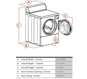 Lavadora de Carga Frontal Light Commercial LFNE5RSP115TW01 de 27 Pulgadas con 3.42 cu. pies Control electrónico trasero, Extracción G-Force 440 - Product Image 3