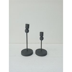 Bougeoir en fer à deux bras de style industriel, élégant bougeoir noir en forme d'arche pour cheminée, table à manger et décoration de mariage - Product Image 2