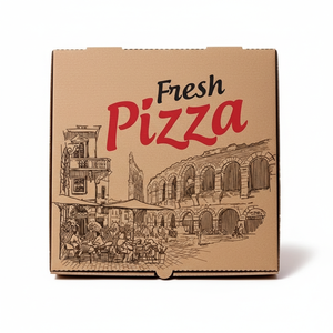 Caja de Pizza Corrugada de Papel Kraft Resistente y Ecológica, Embalaje de Alimentos que Conserva el Calor para Entrega de Pizza y Servicio de Comida para Llevar - Product Image 2