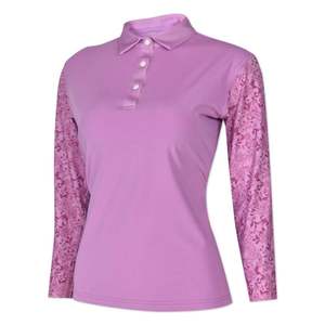 Handee N Golf o con Mangas Largas, Color Morado con Bordado Floral, Diseño C Tr - Product Image 2