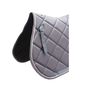 Tapis de selle de cheval anglais gris clair de qualité supérieure de concepteur Polyester/coton tissu de forage anglais équitation équestre vente en gros - Product Image 3