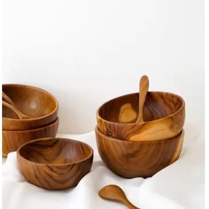 Best Selling Disposable Full Wooden Tableware <b>Dinnerware</b> Sets Includes Wood Bowl and Plate for Elegant Food Serving at Dinner - Product Image 5
