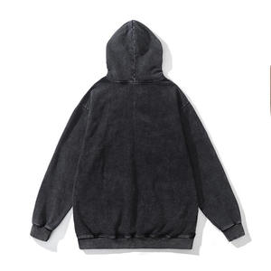 Unisex Vintage Acid Wash Heavyweight Eco-Friendly Digital Printing Retro Streetwear Hoodie para hombres Otoño Moda - Product Image 2